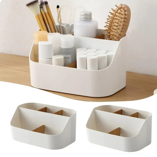 5-Compartment Desk Organizer Box with Removable Dividers – image 2