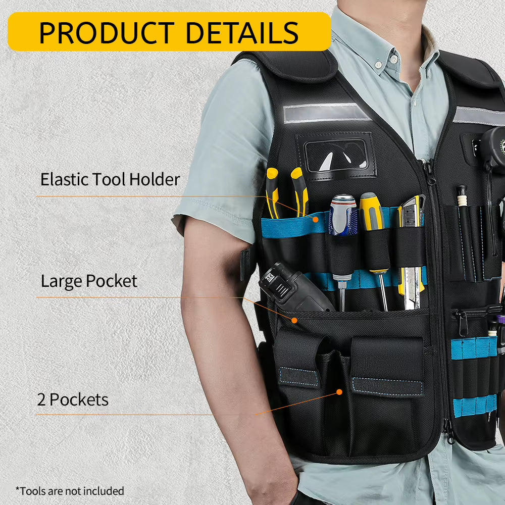 Workwear Tool Vest with Multi-Pocket Storage for Electricians – image 2