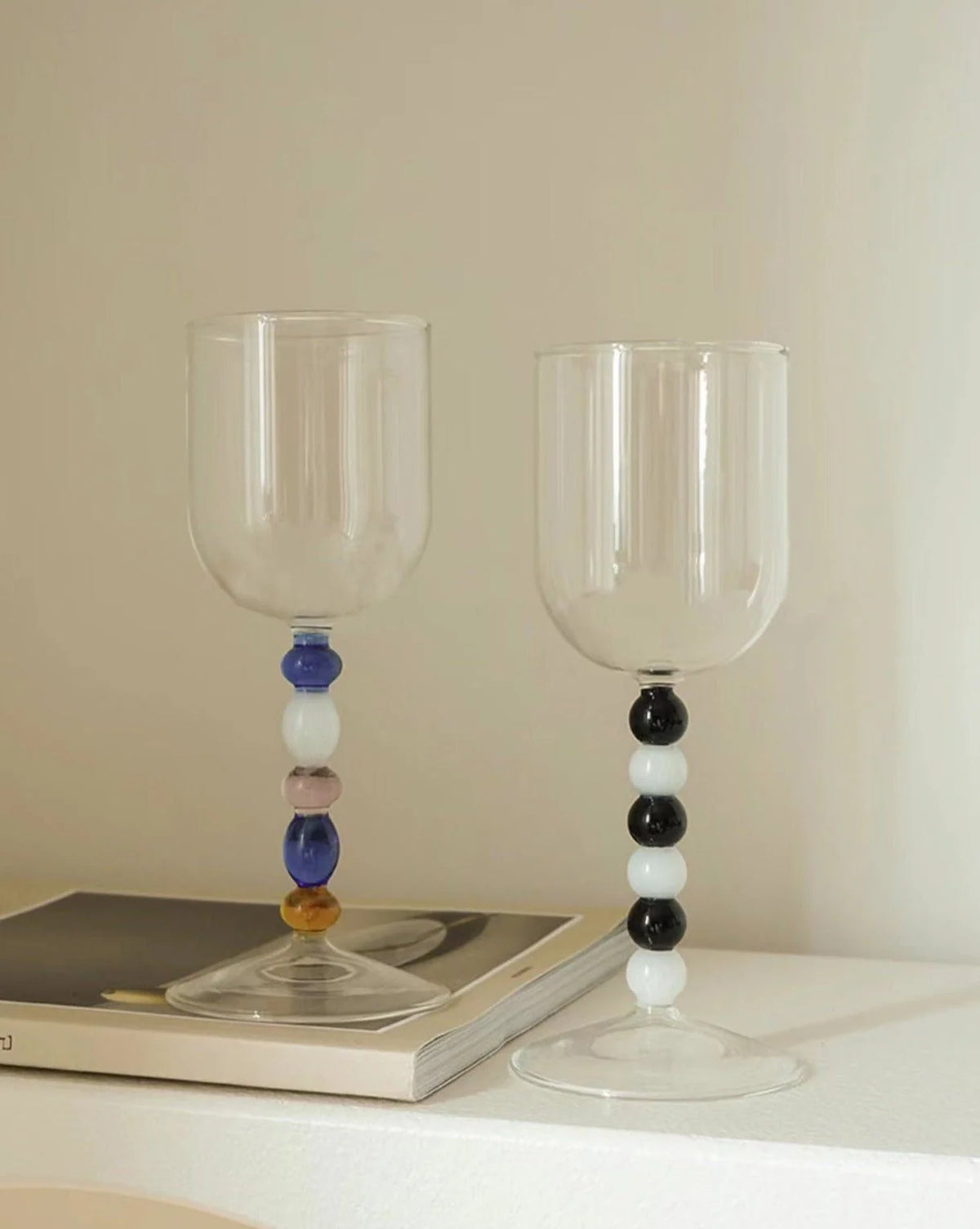 Gemstone Stem Bordeaux Wine Glasses, Set of 2 – image 2