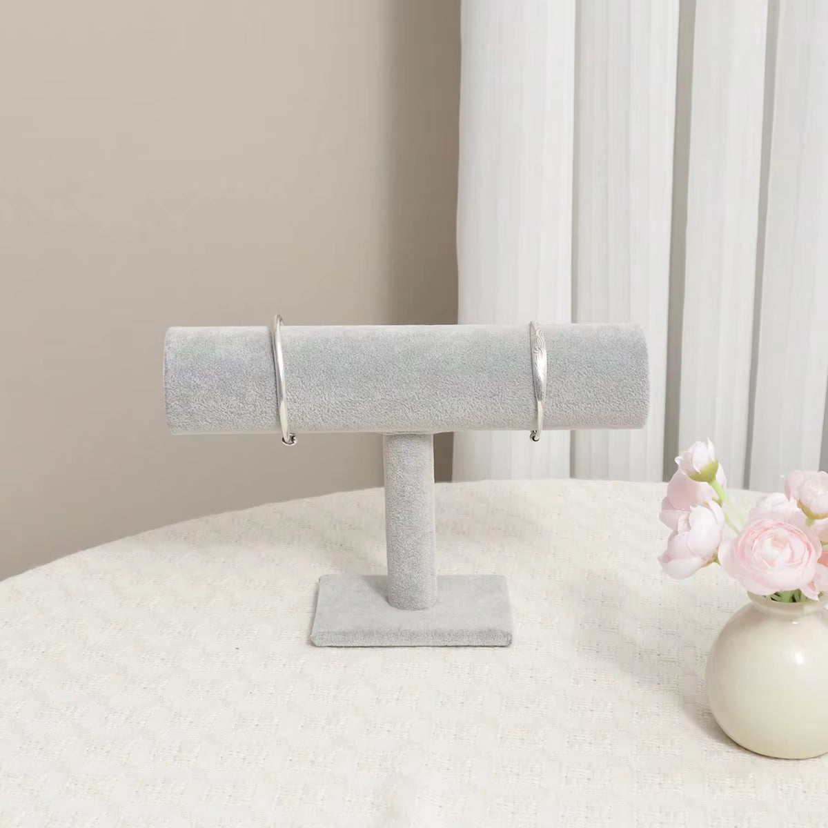 Velvet Bracelet Display Stand, 3-Tier Jewelry Holder Rack – image 5