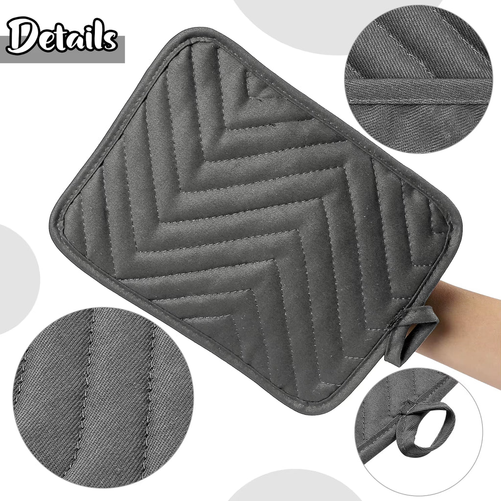 Pot Holders with Pocket - 5 Pack Heat Resistant Hot Pads – image 4