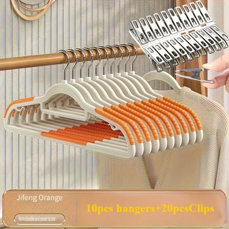 Velvet Hangers - 10 Pack Non-Slip with 20 Clips – image 6