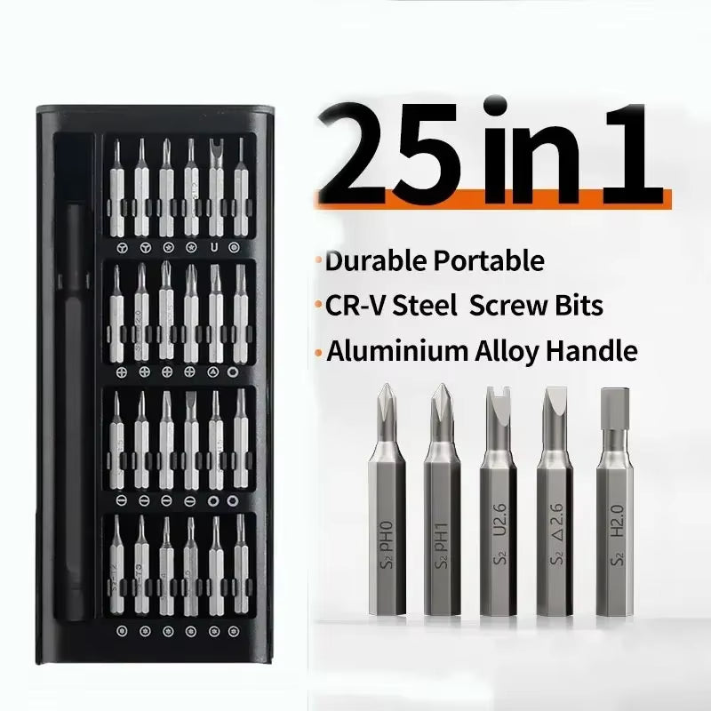 24-In-1 Precision Screwdriver Set - Mini Repair Kit for Phones, Laptops & Glasses