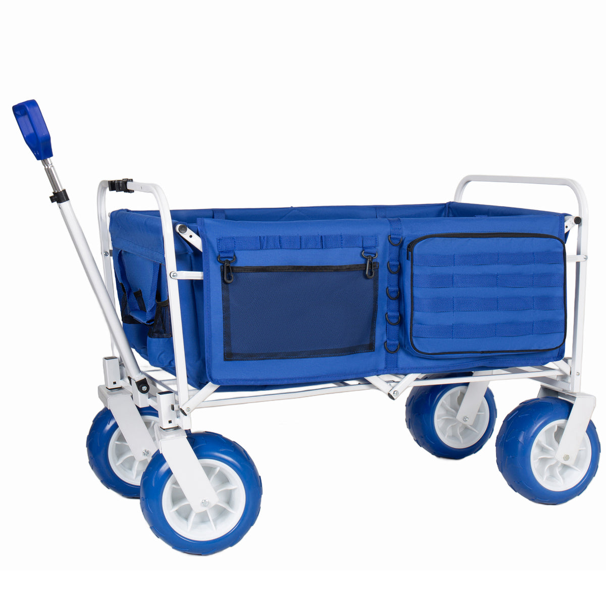 Heavy Duty 150L Folding Wagon Cart 500 lb with 9in All-Terrain Wheels – image 2