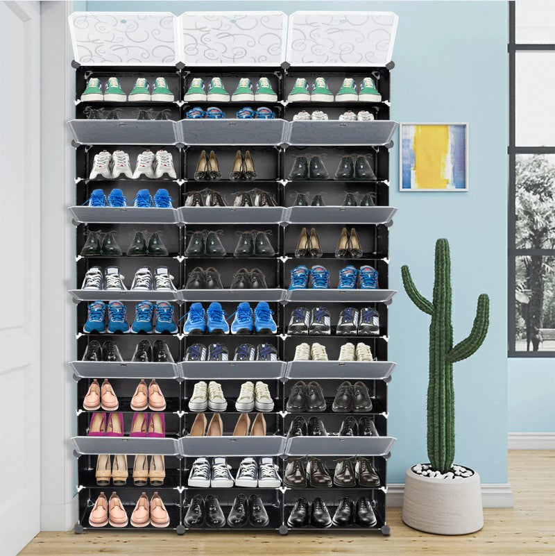 Shoe Rack Cabinet, 36-Cube 72-Pair Modular Storage Organizer – image 2