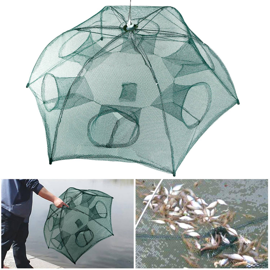 Foldable Fishing Bait Trap Net with 6 Entrances – image 2