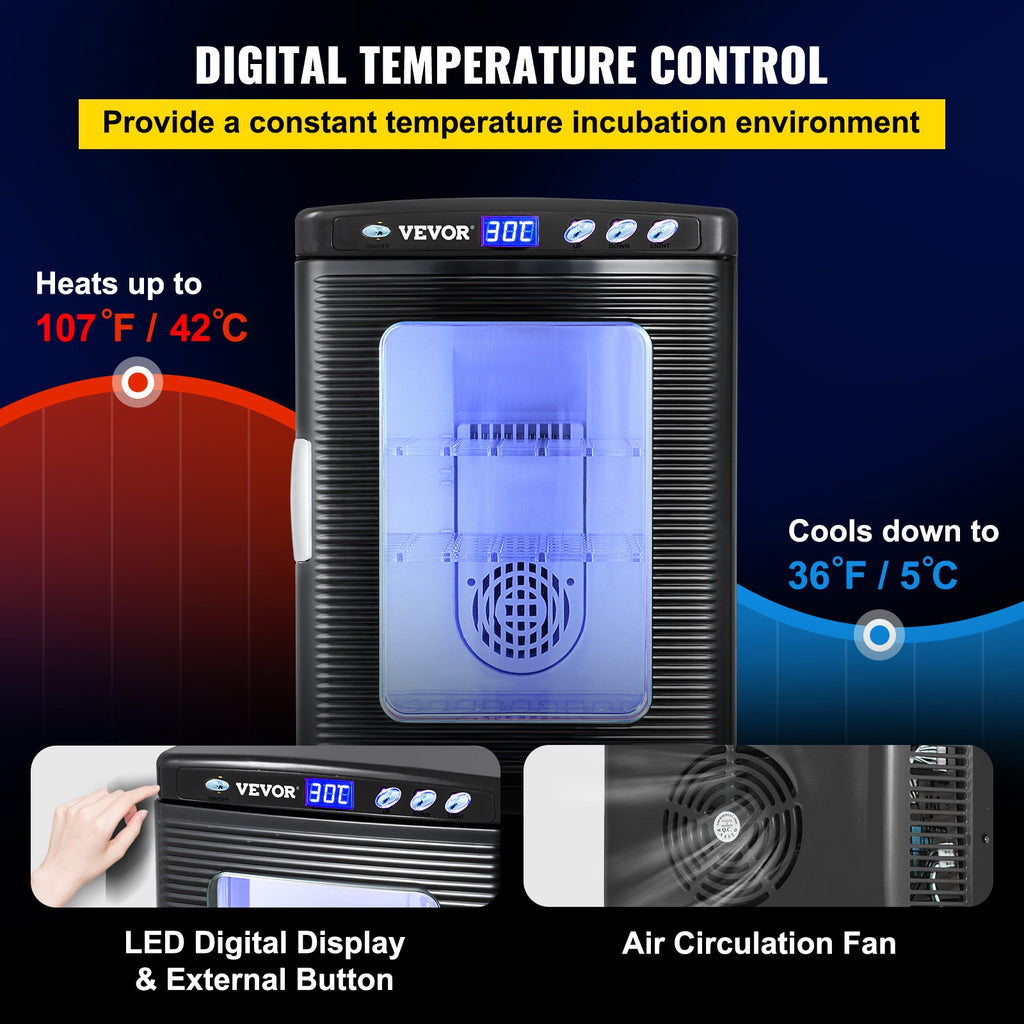 Reptile Egg Incubator 25L, Digital Heating and Cooling 41-107°F – image 4