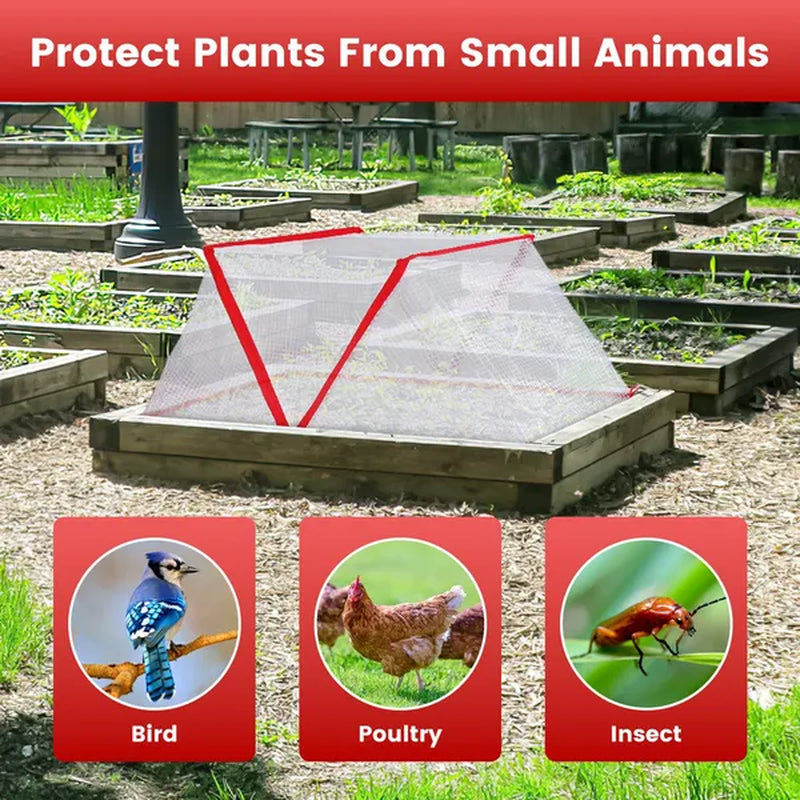 Plant Cover Cages 4 Pack Garden Row Netting Frost Guard – image 6