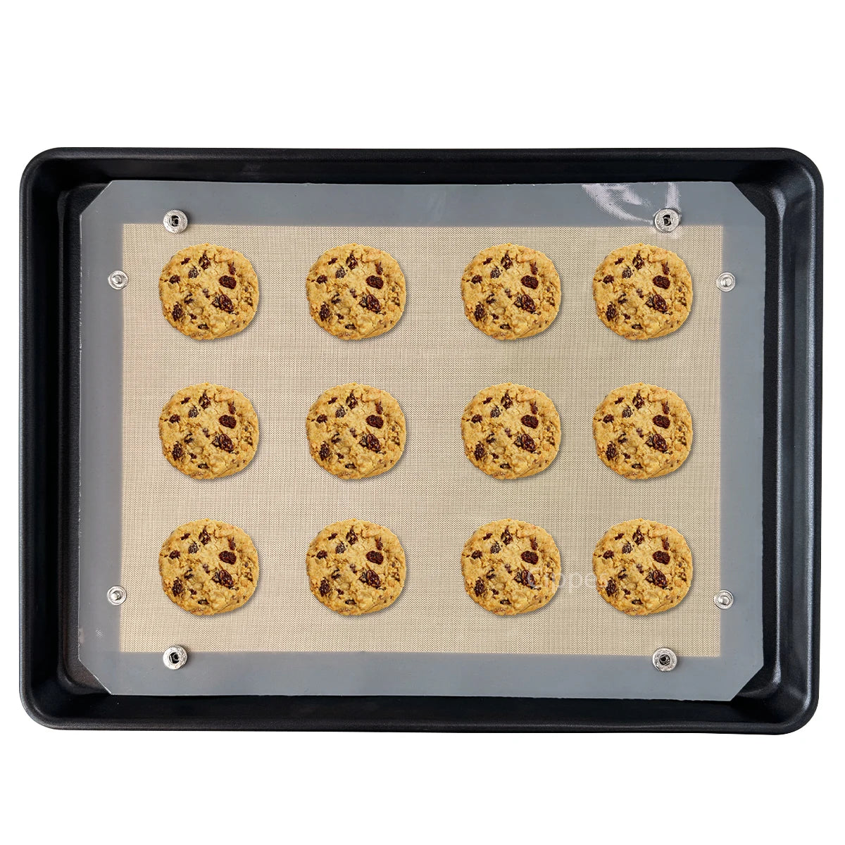 Silicone Baking Mat with Snap Corners – 40 x 30 cm Oven Liner – image 6