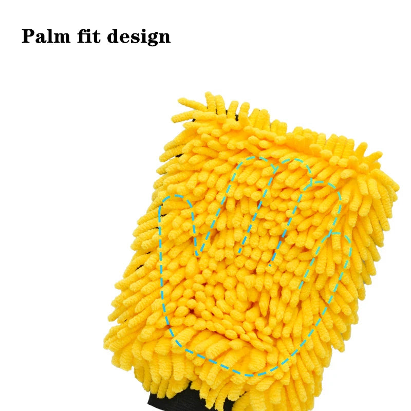 Car Wash Mitt - Microfiber Double-Sided Wash Glove, Scratch-Free – image 3
