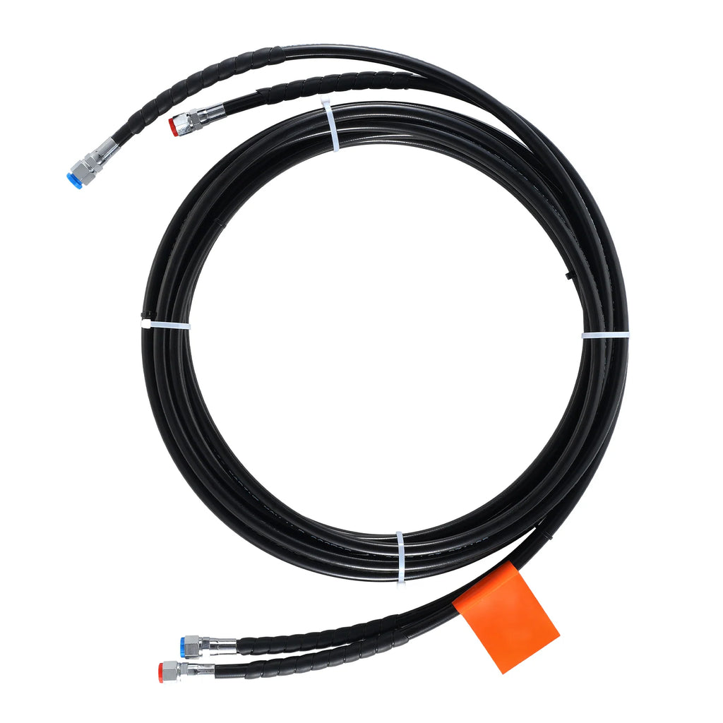 20 Ft Hydraulic Steering Hose Kit, 2-Piece Outboard Hoses to 300HP