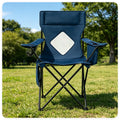 Folding Camping Chair - Heavy-Duty with Cooler Bag and Cup Holder