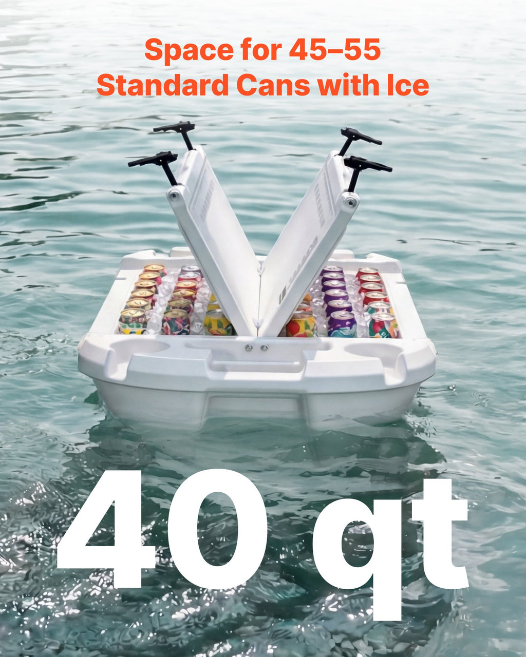 Floating Cooler 40 Qt with Dry Storage and Tow Rope – image 4