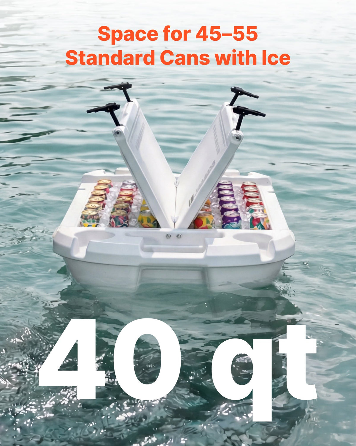 Floating Cooler 40 Qt with Dry Storage and Tow Rope – image 4