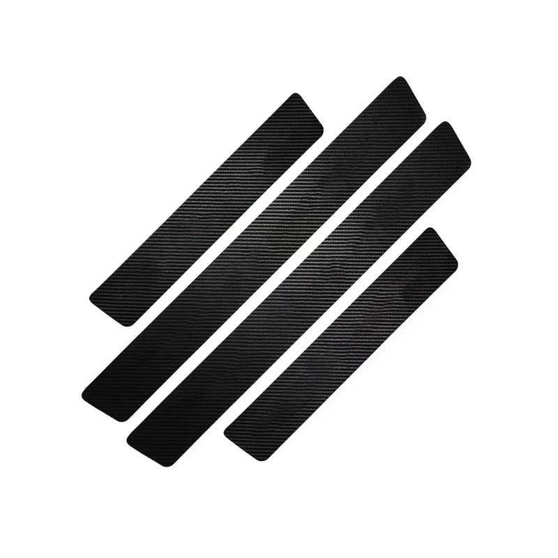 Car Door Sill Protector – 4 Pc Carbon Fiber Texture Entry Guards
