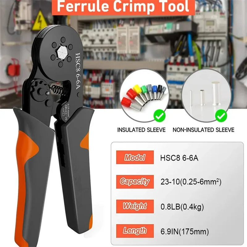 Ratcheting Ferrule Crimper Kit with Wire Ferrules, 23-10 AWG – image 3