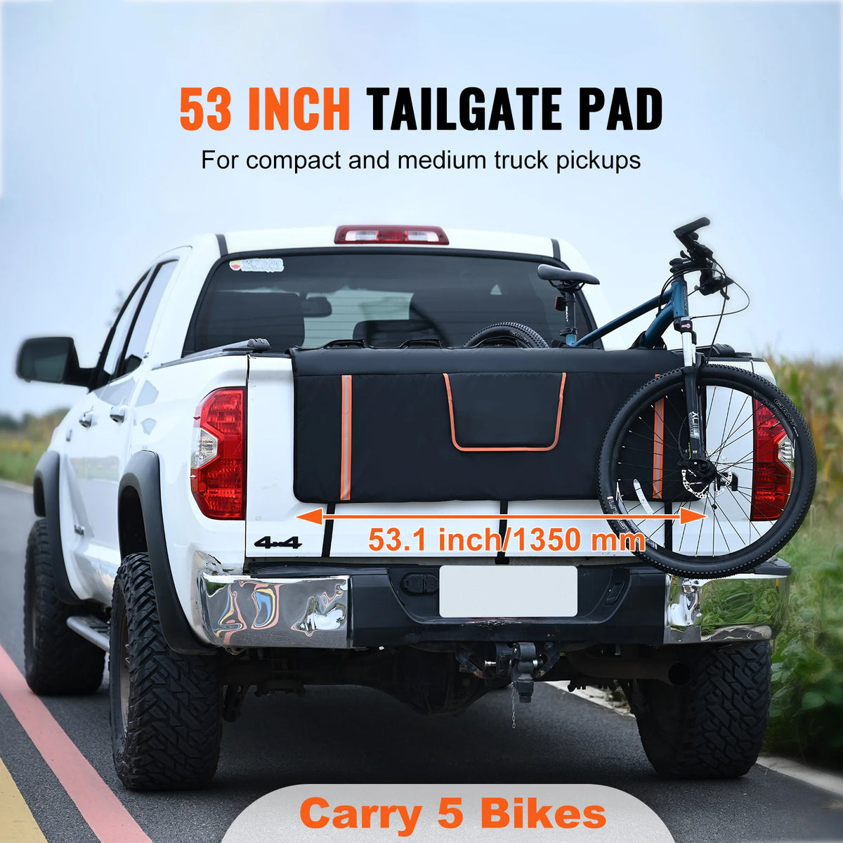 Tailgate Bike Pad 53 in, Carries 5 Bikes, Mid-Size Pickups – image 2