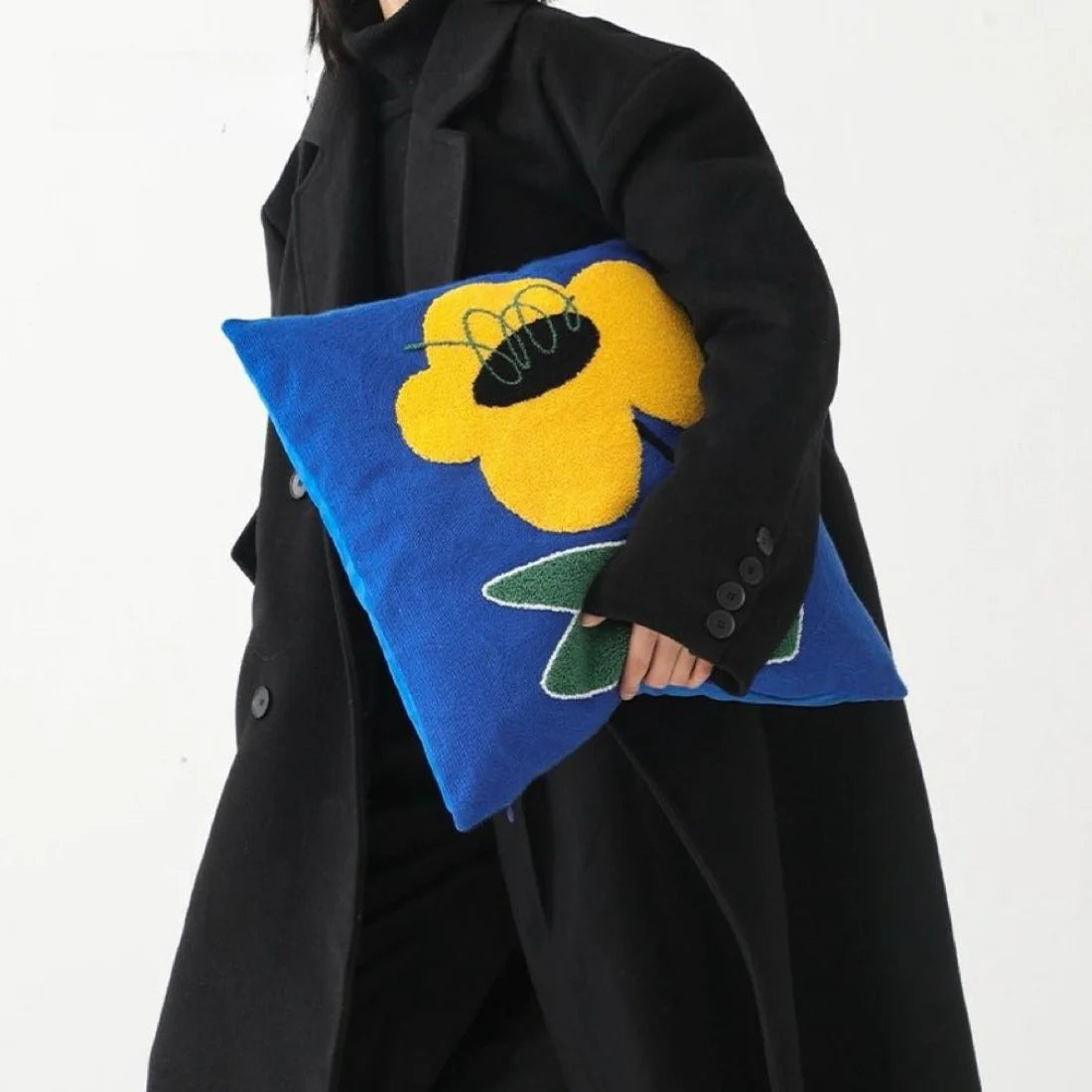 Whimsical Sunflower Throw Pillow Cover – image 3