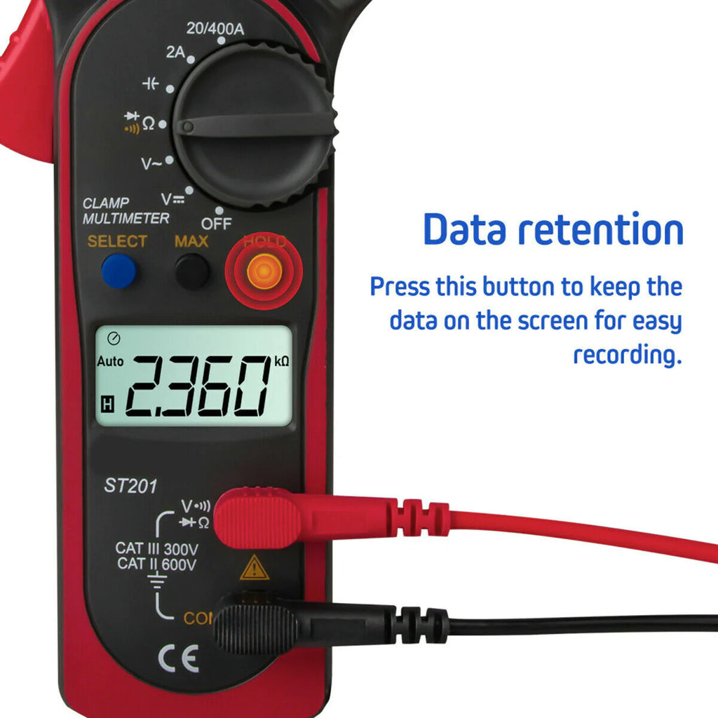 Digital Clamp Meter Multimeter, Auto Range AC/DC Electrical Tester