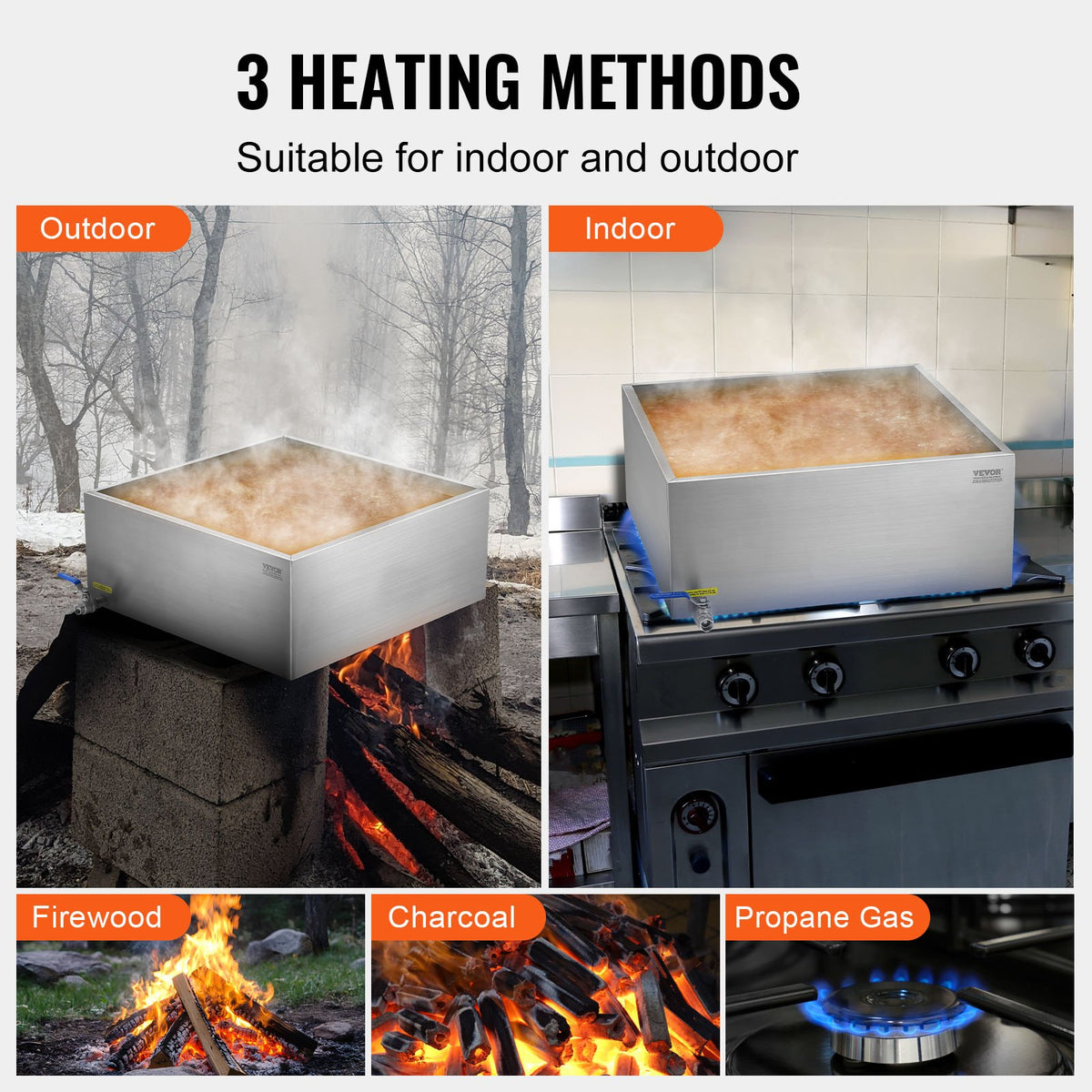 Maple Syrup Evaporator Pan, 304 Stainless Steel with Valve – image 6