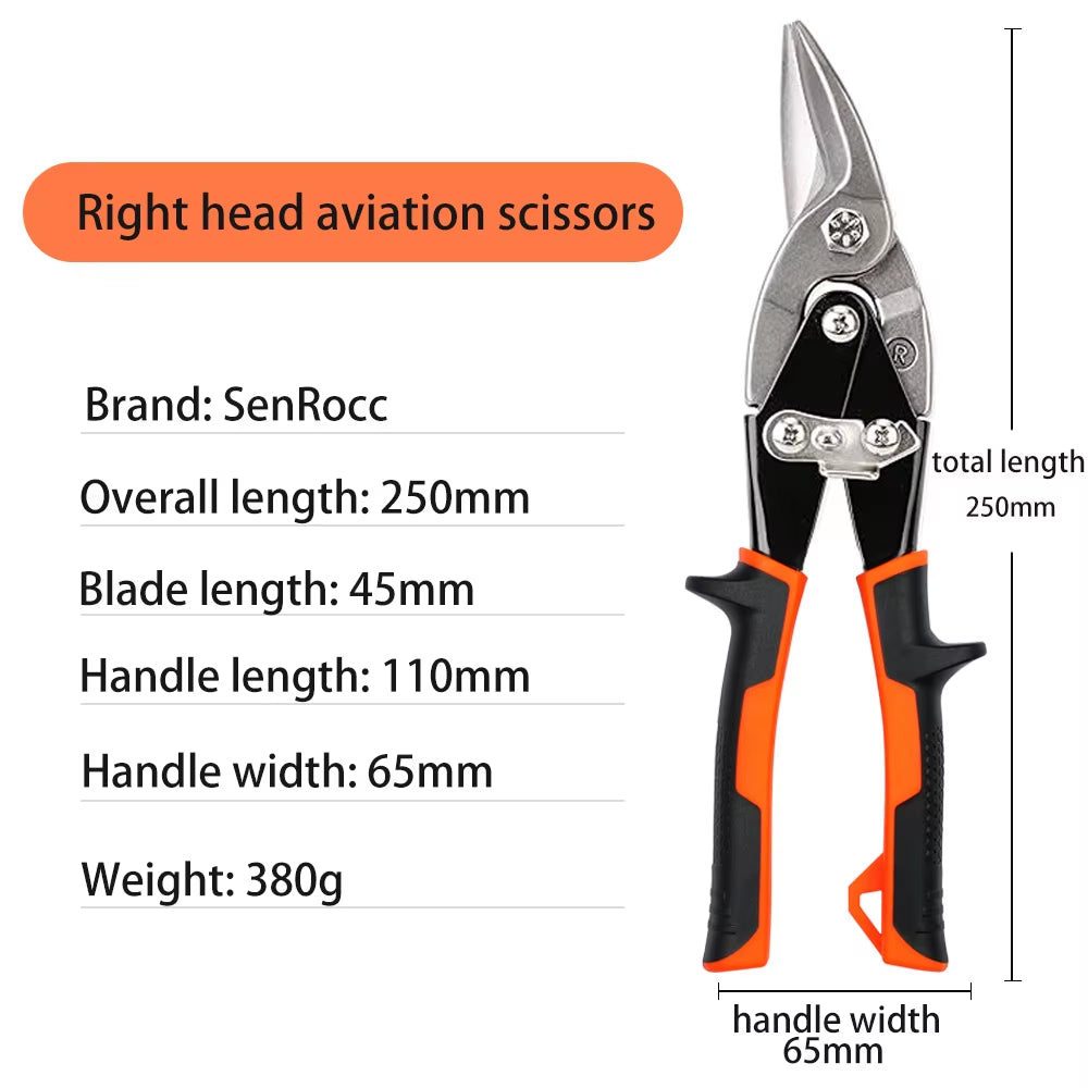 Aviation Tin Snips – Sheet Metal Cutter, Straight or Right Cut