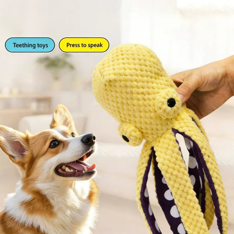 Squeaky Octopus Chew Toy for Dogs