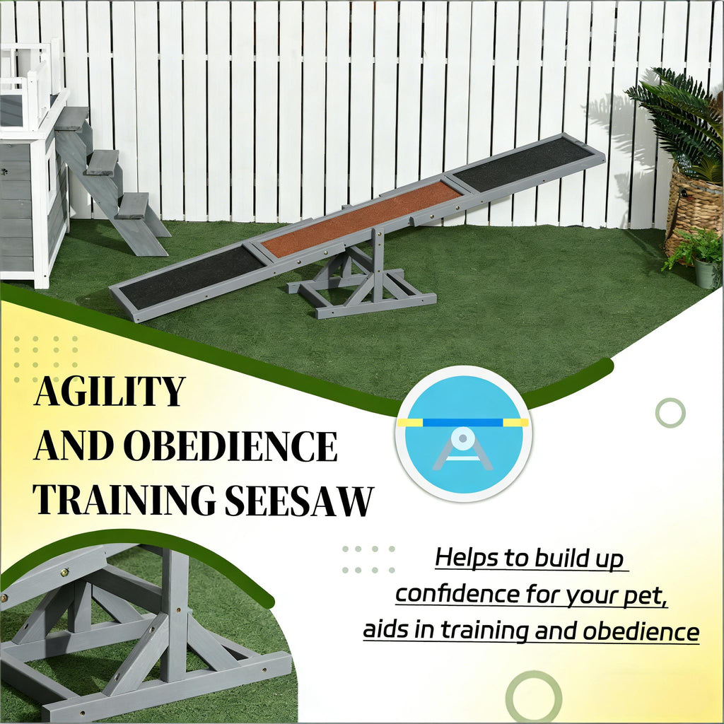 Wooden Dog Agility Seesaw 71 Inch Anti Slip – image 7