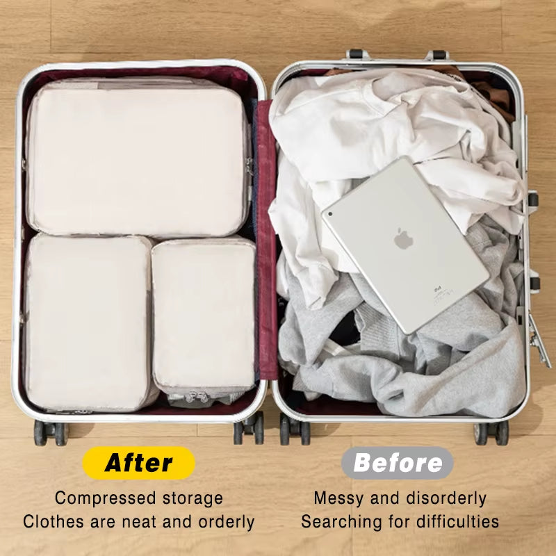 Packing Cubes 4-Piece Set, Compression Suitcase Organizer Bags – image 3