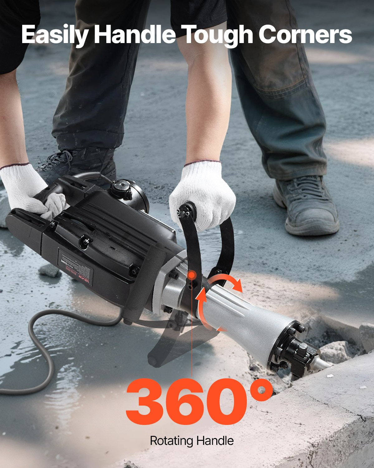 Electric Jack Hammer 2800W, 1200 BPM Demolition Hammer with Chisels – image 4
