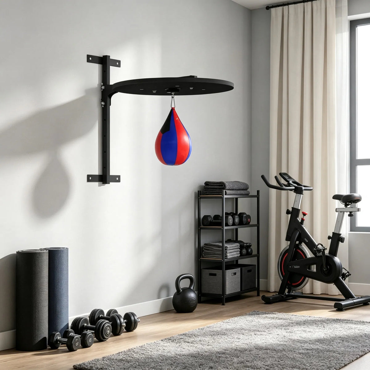Wall Mounted Speed Bag Platform, Height Adjustable with Swivel Bag – image 7