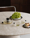 Vintage Glass Tea Set with Infuser Kettle and 2 Cups