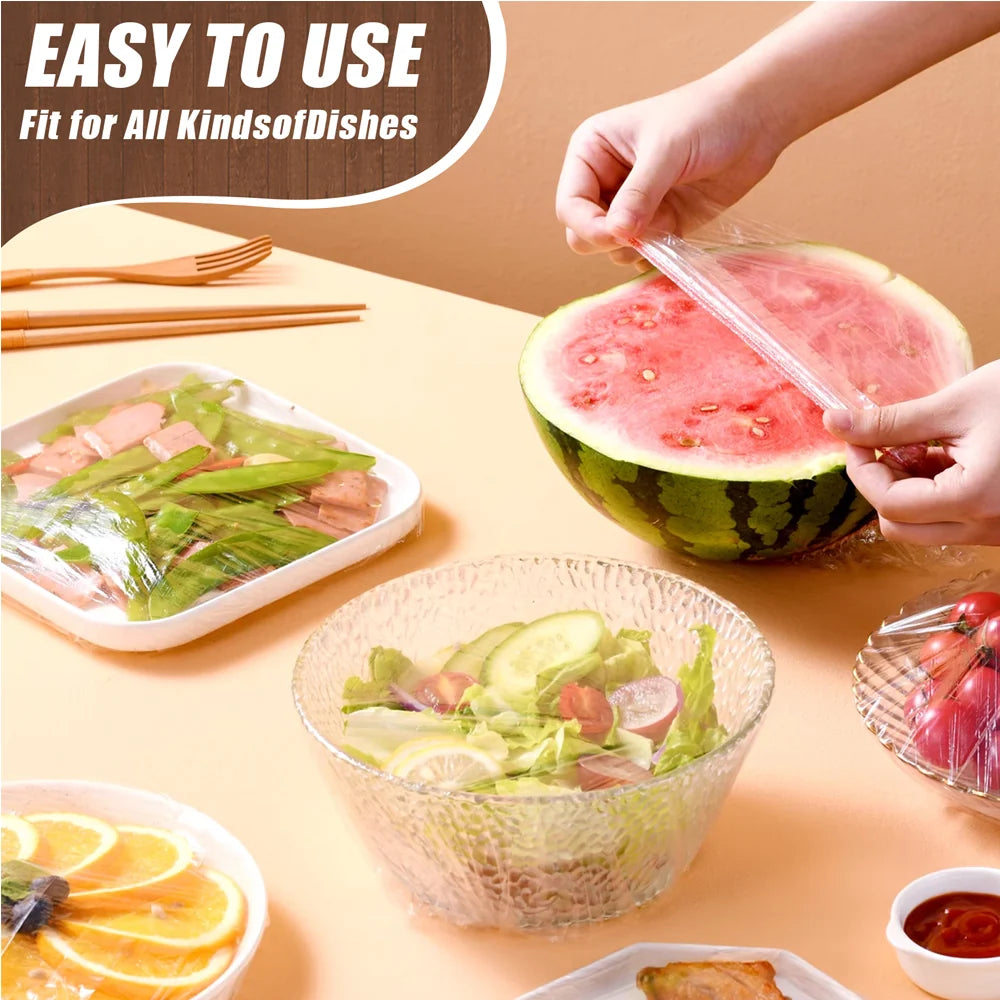 Elastic Bowl Covers 100-Pack - Reusable Stretch Food Storage Covers – image 2