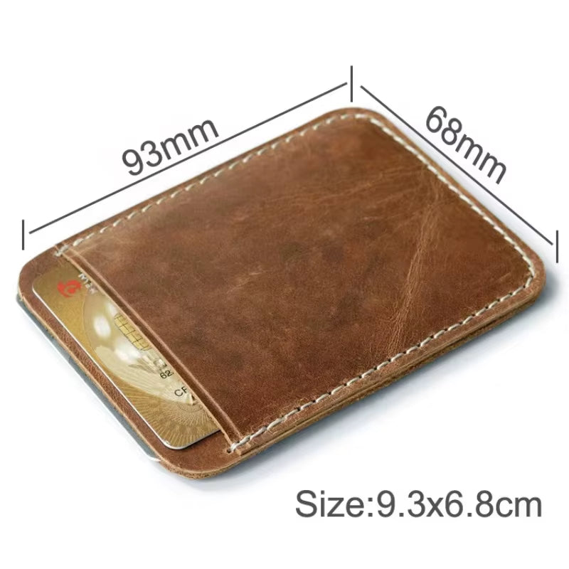 Leather Money Clip Wallet, Slim Cowhide Card Holder – image 4