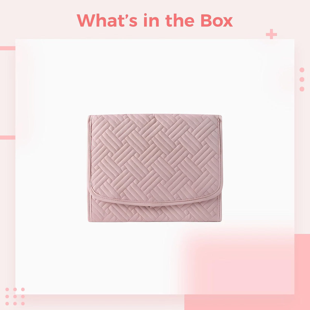Travel Jewelry Roll – Pink Foldable 5-Zone Organizer Bag – image 4
