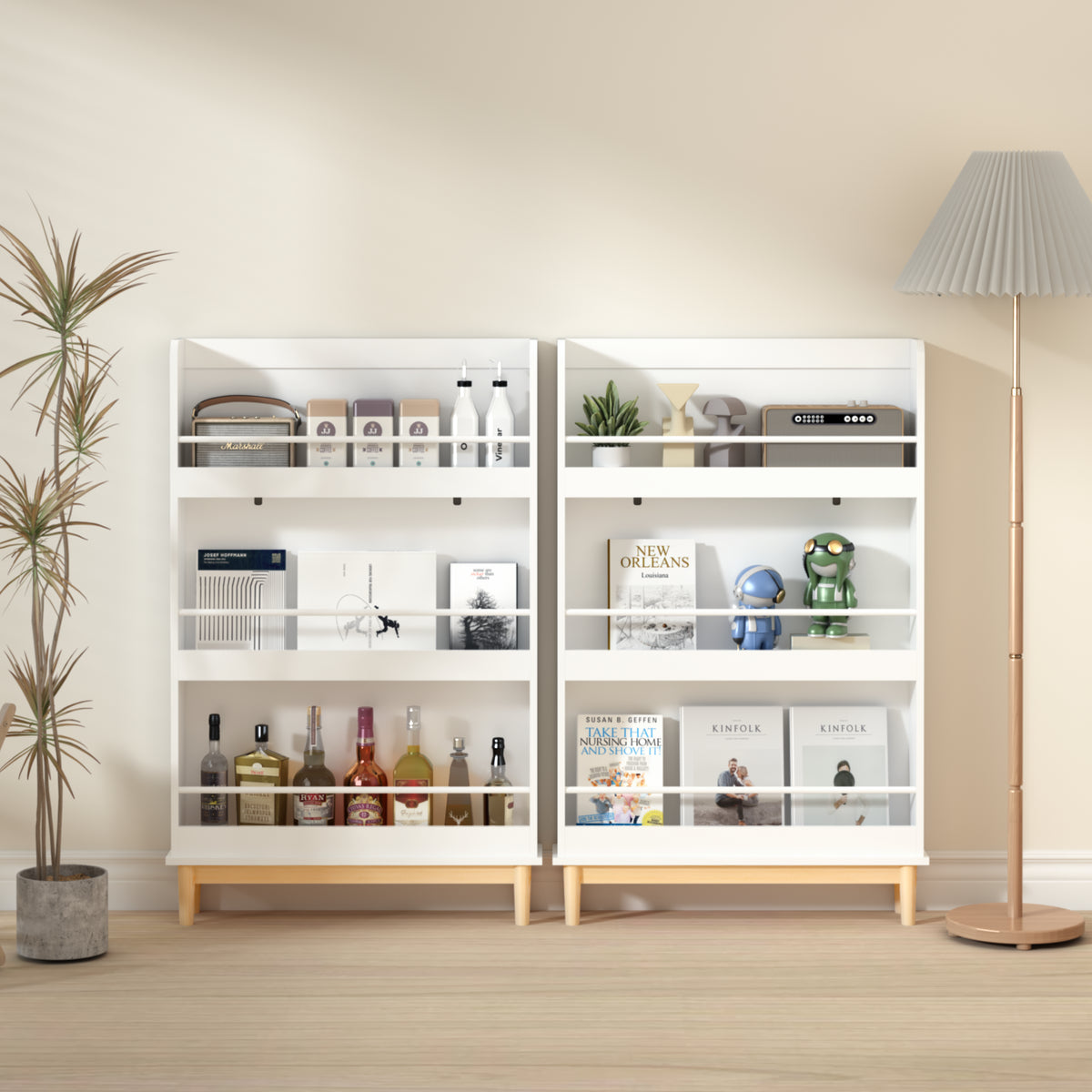 Wall-Mounted Front-Facing Nursery Bookshelf with 3 Display Shelves – image 3