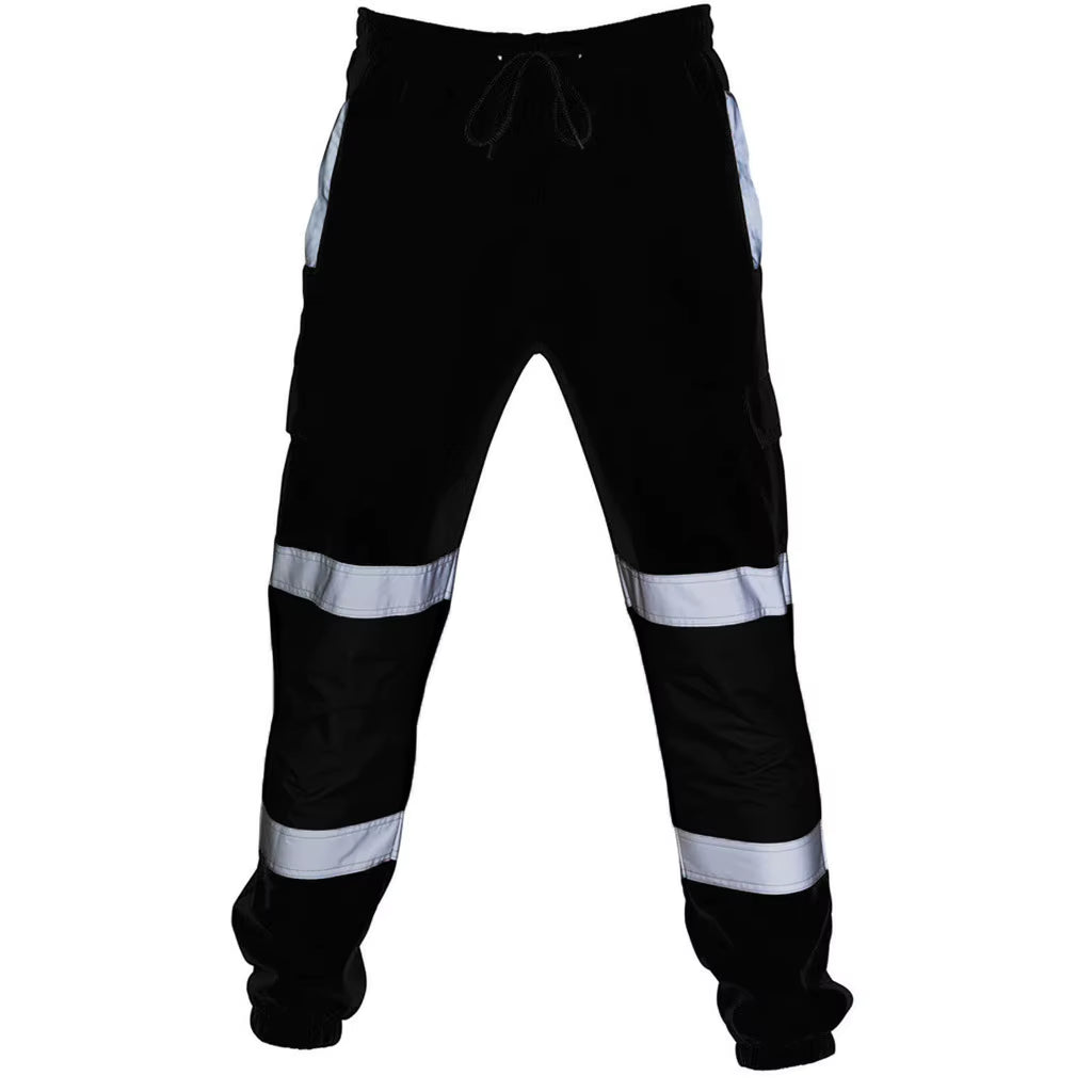 Work Hi-Vis Cargo Pants with Reflective Stripes, Multi-Pocket – image 1