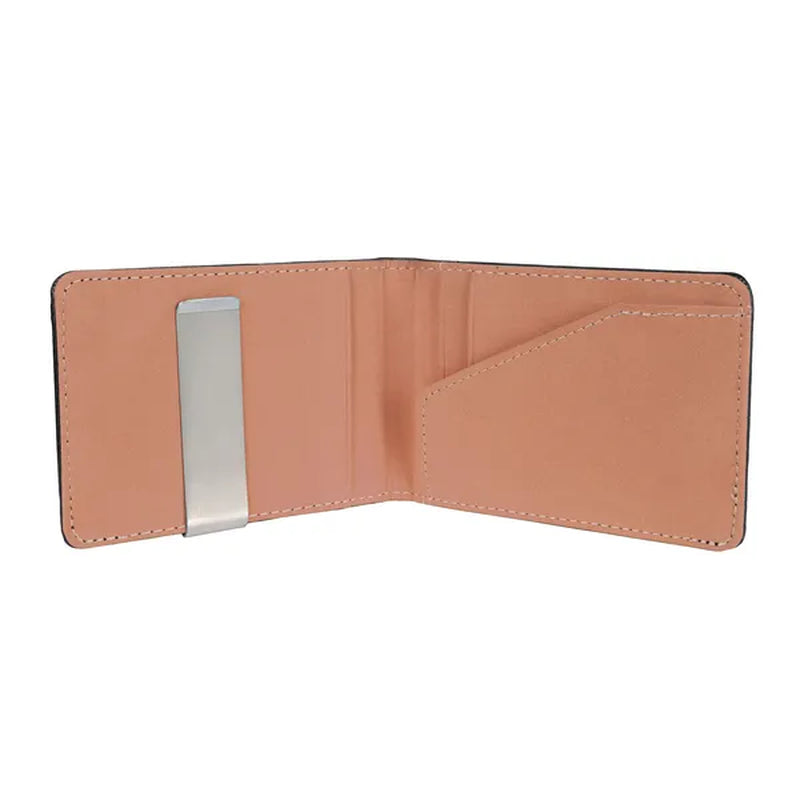 Slim Bifold Card Wallet – PU Leather RFID Blocking with Money Clip – image 3