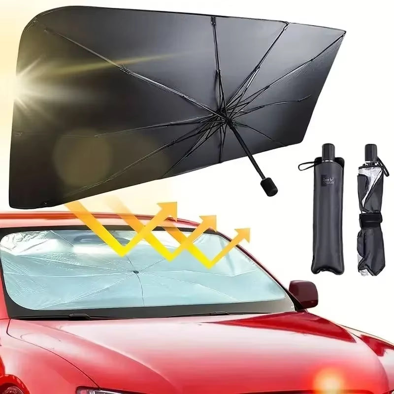 Car Windshield Sun Shade Umbrella – Foldable Interior Parasol – image 5