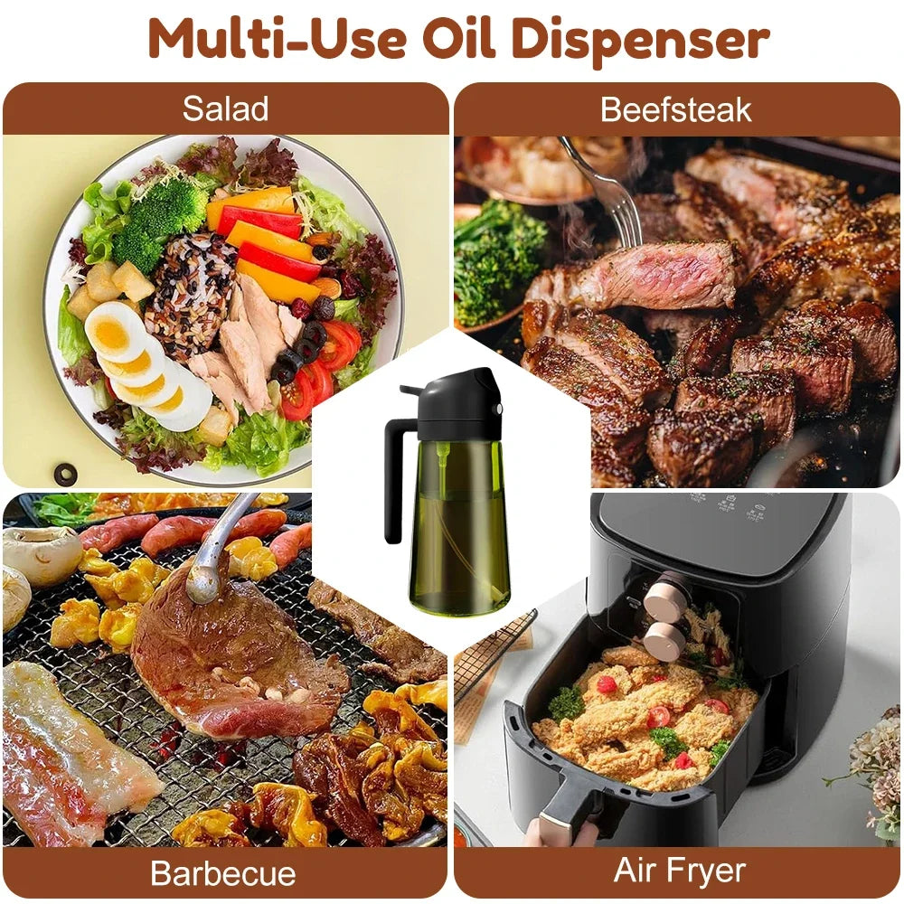 Oil Sprayer Bottle - 2-in-1 Glass Olive Oil Dispenser, 16 oz – image 7