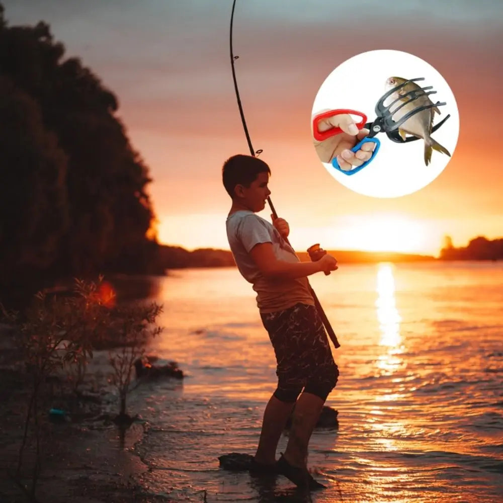 Three-Claw Metal Fish Grip, Fishing Catch Holder Tool – image 5