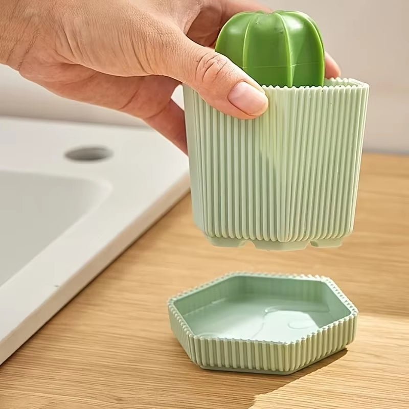 Cactus Dish Brush with Handle for Pots & Pans – image 5