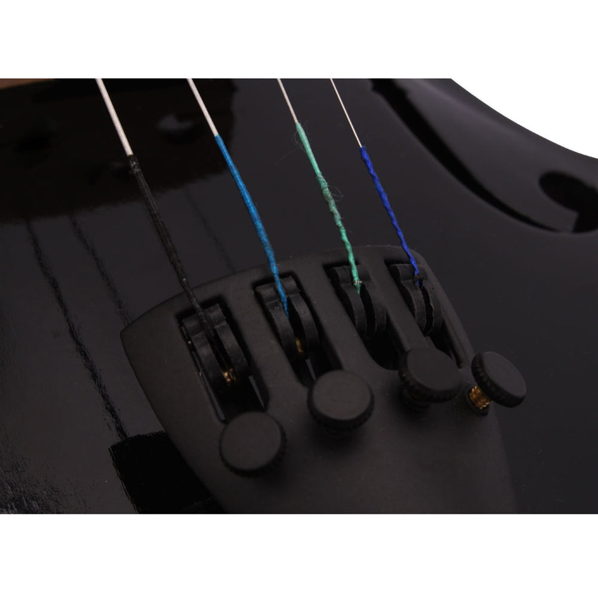 Full Size 4/4 Acoustic Violin Set – Black, with Case, Bow & Rosin – image 4