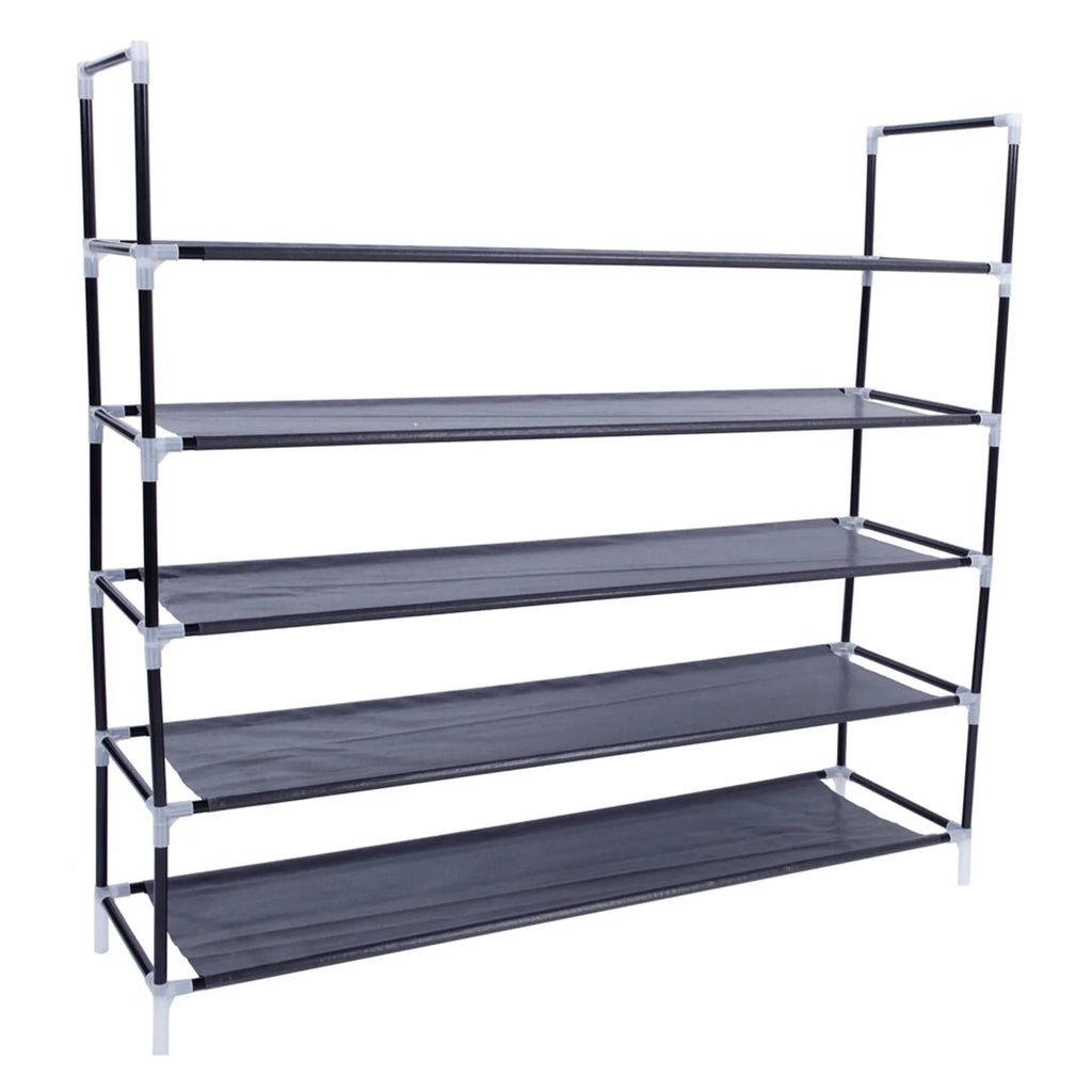 Shoe Rack - 5 Tier Stackable Fabric and Steel Shoe Tower – image 5