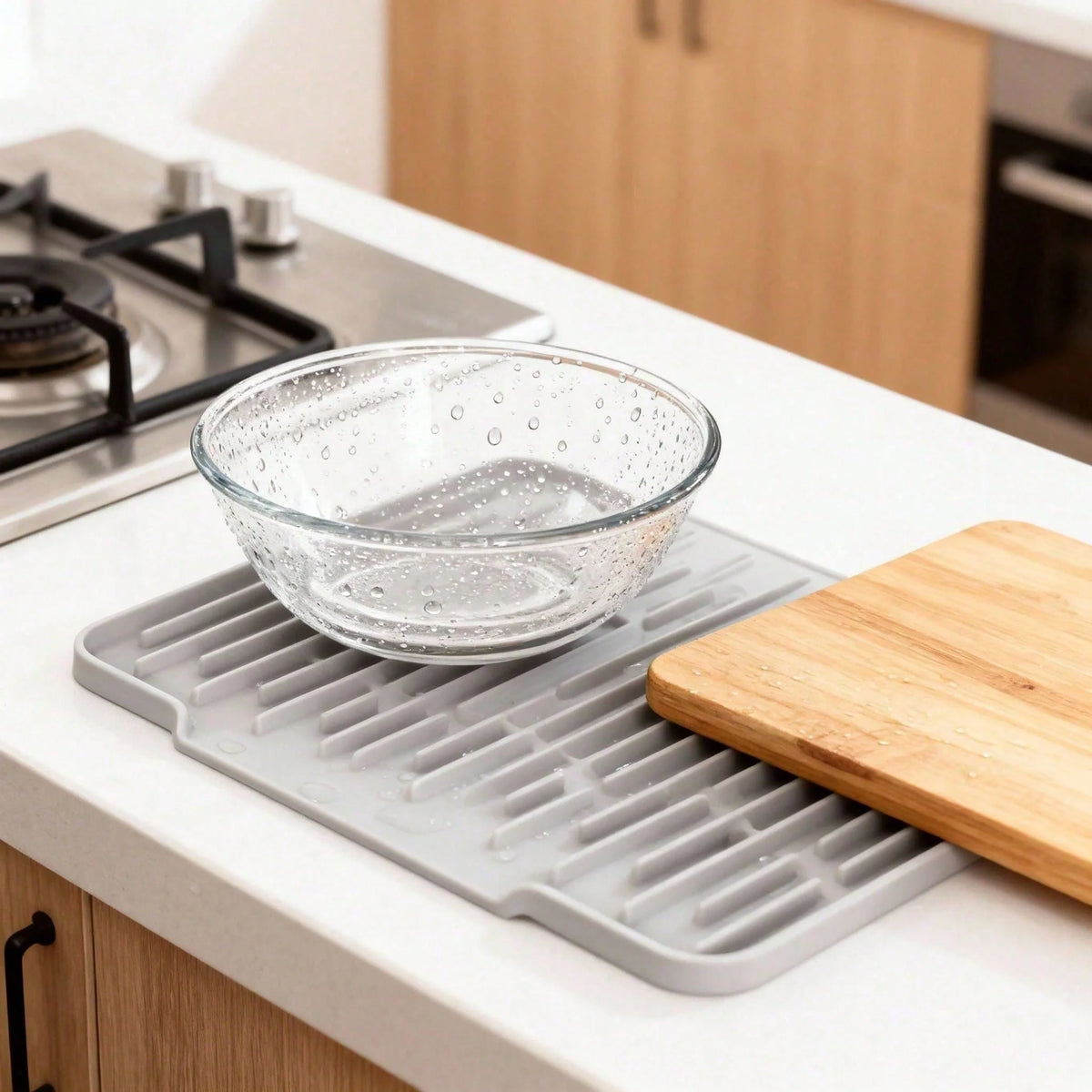 Silicone Dish Drying Mat, Large Non-Slip Heat-Resistant Sink Mat – image 3