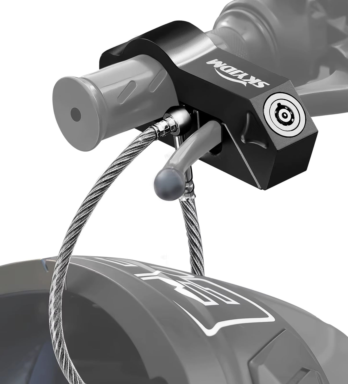 Motorcycle Handlebar Grip Lock, Anti-Theft Brake Lever Lock