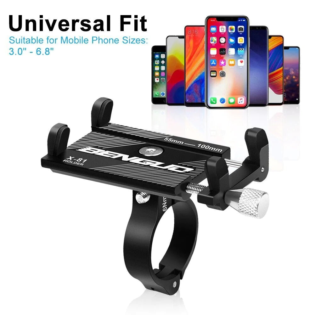 Bike Phone Mount, Aluminum Handlebar Holder for 3.5–6.8 in Phones – image 9