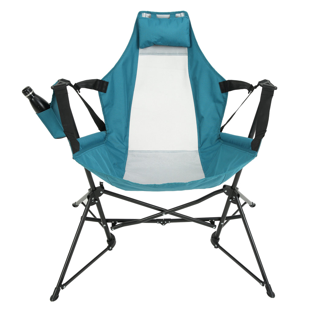 Hammock Camping Chair 2-Pack, Folding Rocking Recliner with Pillow & Cup Holder – image 2