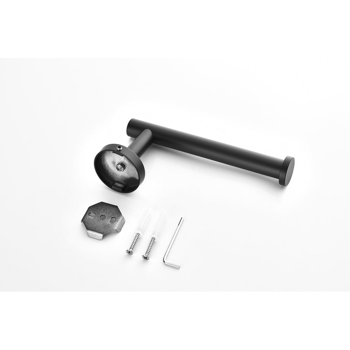 Bathroom Hardware Set 3-Piece Matte Black Towel Bar & Paper Holder – image 5