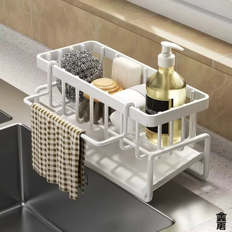 Faucet Sink Caddy - Tap-Mounted Sponge & Brush Drain Rack – image 5