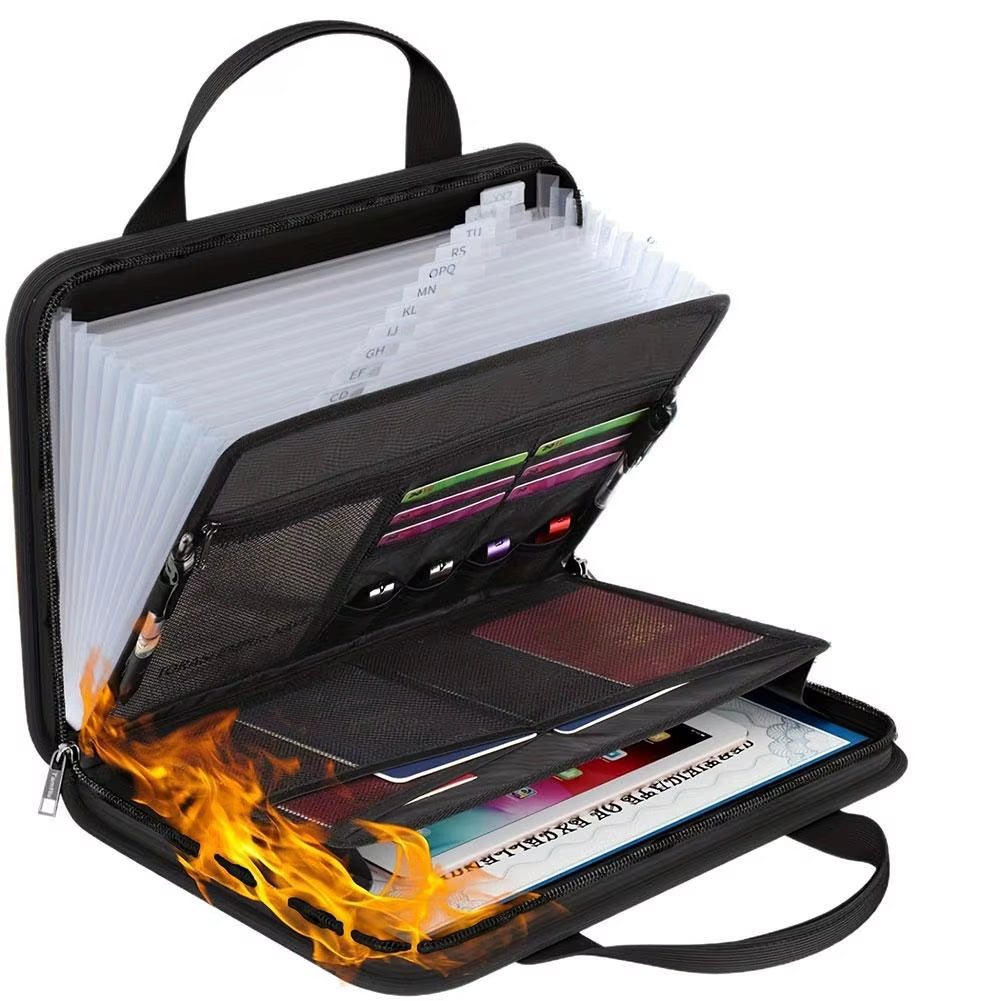 Fireproof Document Bag – A4 Expanding File Organizer with Handle – image 3